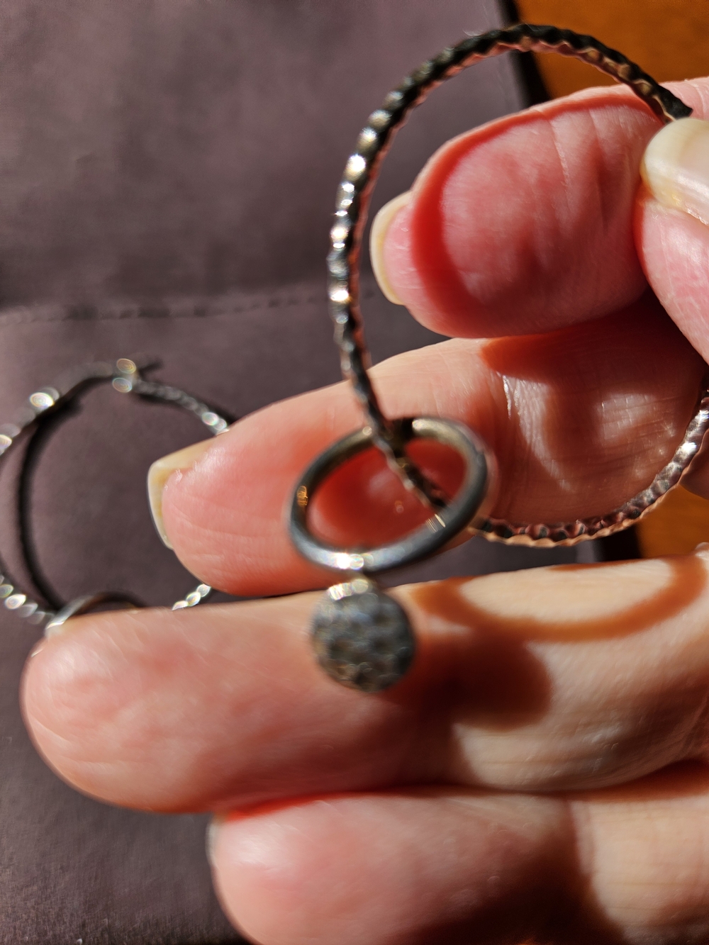 John Hardy  Hammered Hoop Earrings - Picture 3 of 10